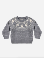 Rylee + Cru LLC FAIR ISLE SWEATER SLATE