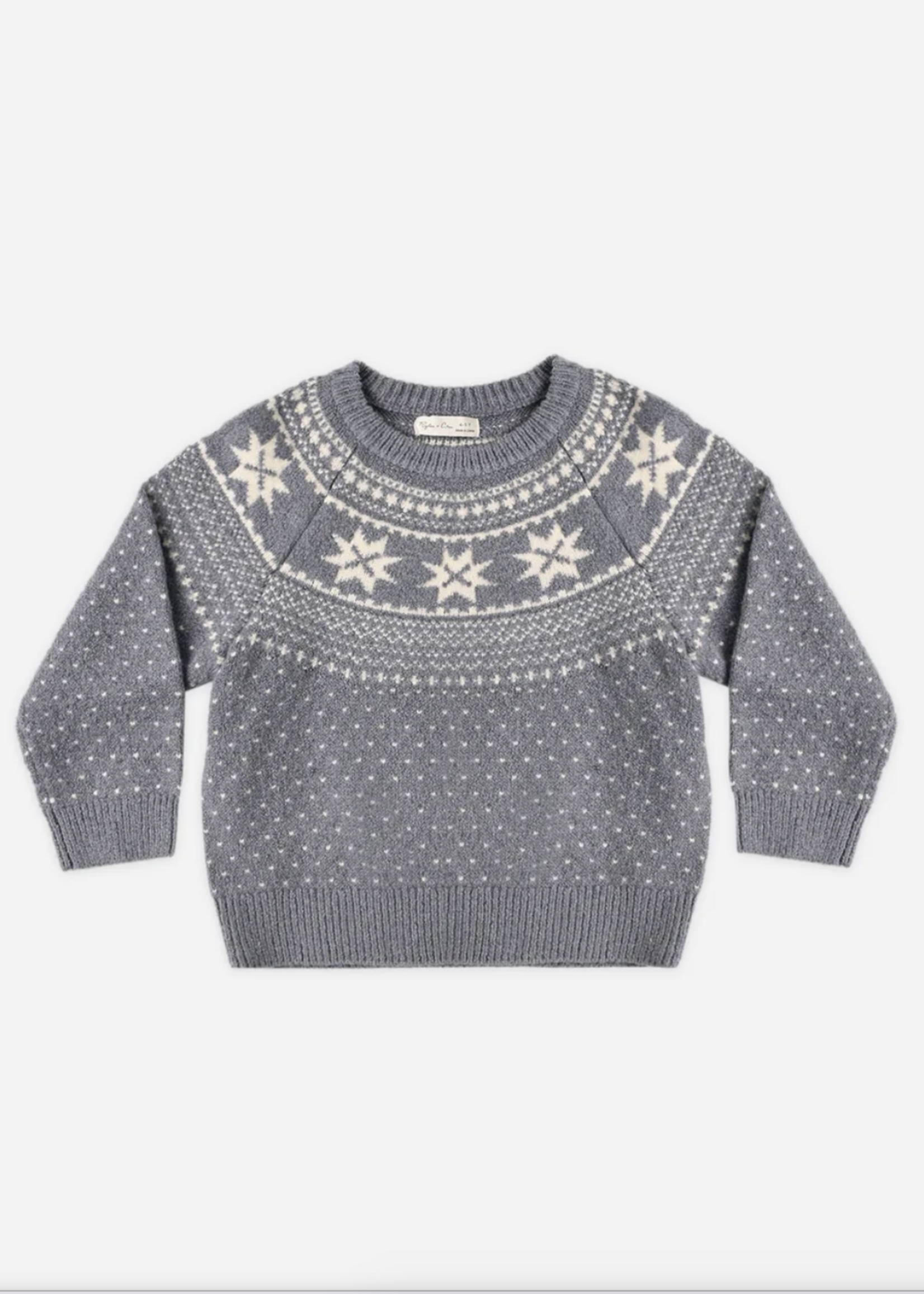 Rylee + Cru LLC FAIR ISLE SWEATER SLATE