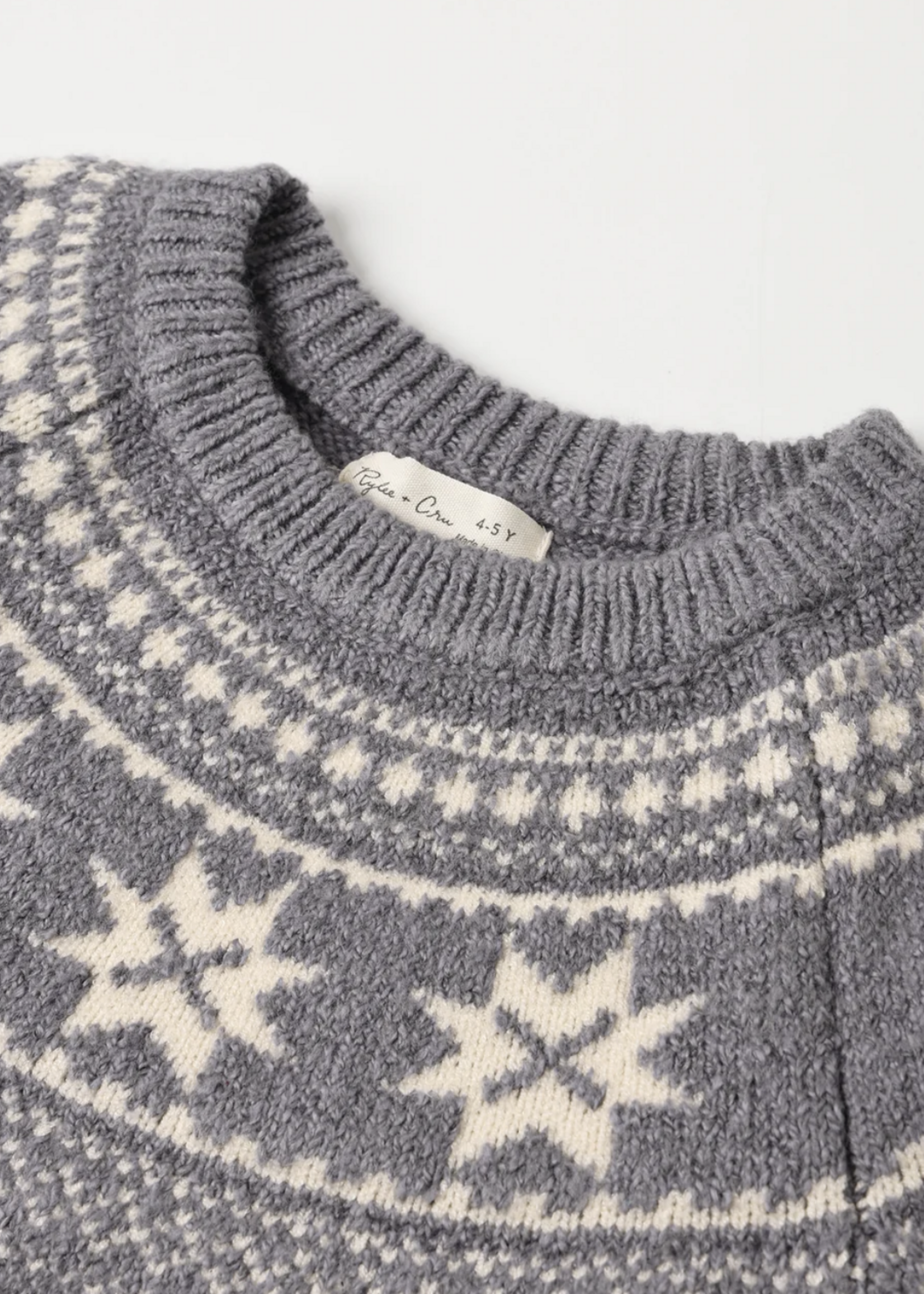 Rylee + Cru LLC FAIR ISLE SWEATER SLATE