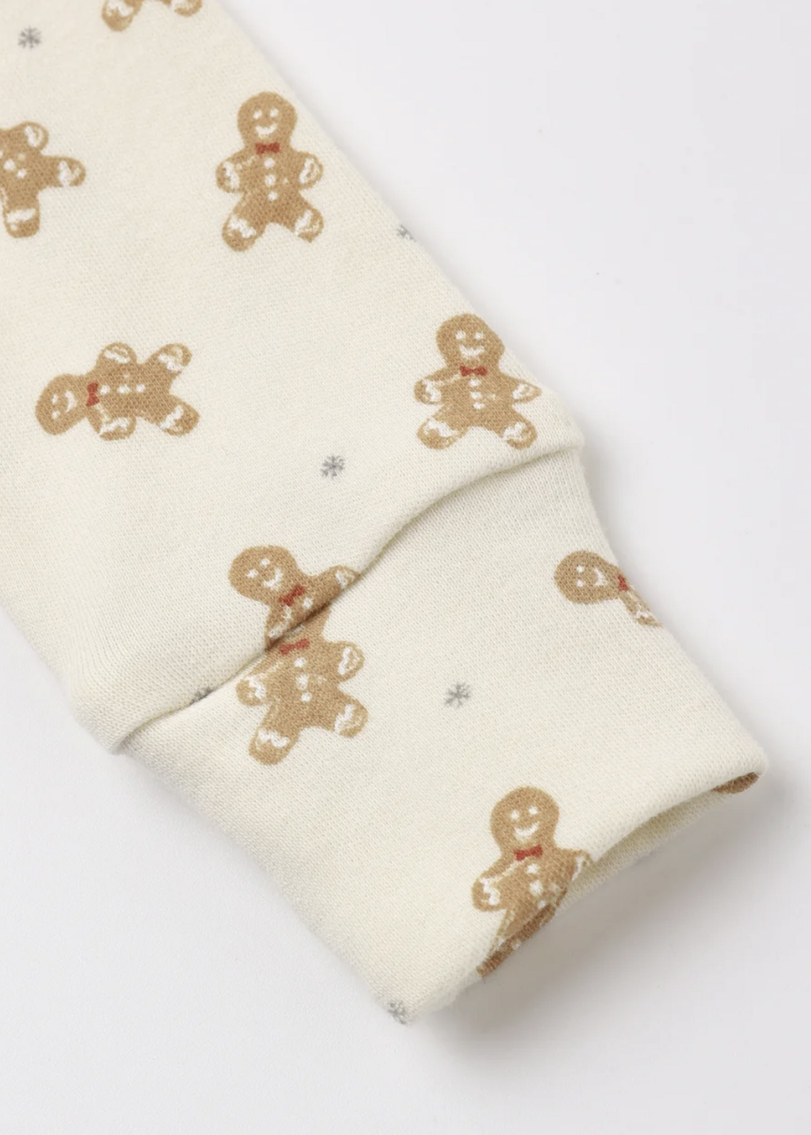 Rylee + Cru LLC ORGANIC LONG JOHN PAJAMAS GINGERBREAD