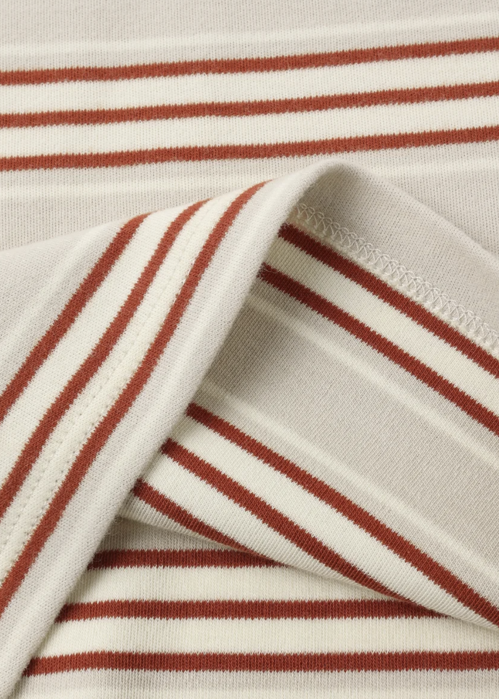 Rylee + Cru LLC ORGANIC L/S PAJAMA SET HOLIDAY STRIPE RUBY