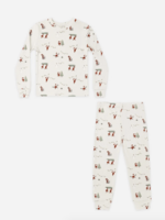 Rylee + Cru LLC ORGANIC L/S PAJAMA SET GNOME VILLAGE
