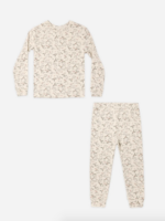 Rylee + Cru LLC ORGANIC L/S PAJAMA SET HOLLY FLEUR