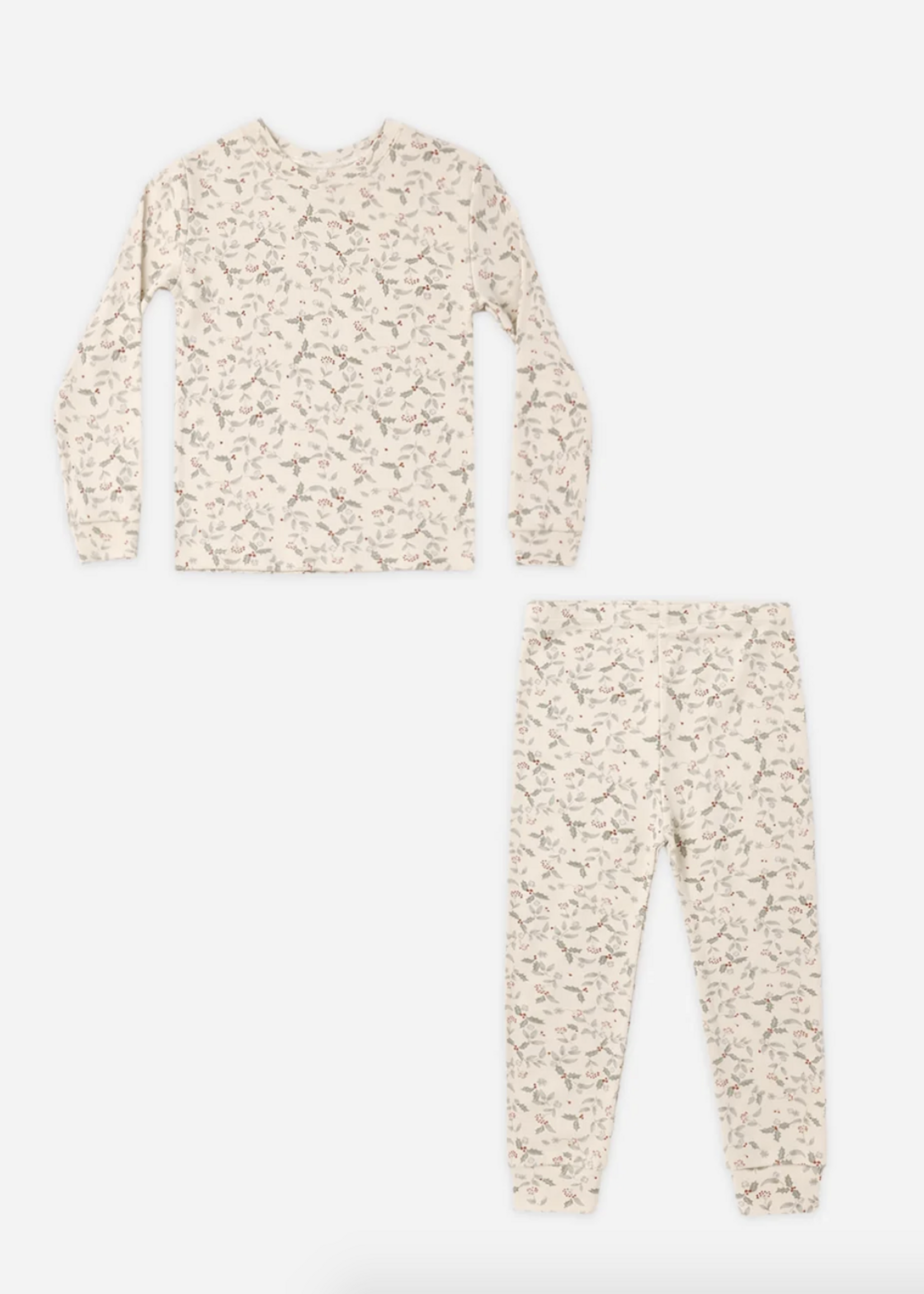Rylee + Cru LLC ORGANIC L/S PAJAMA SET HOLLY FLEUR