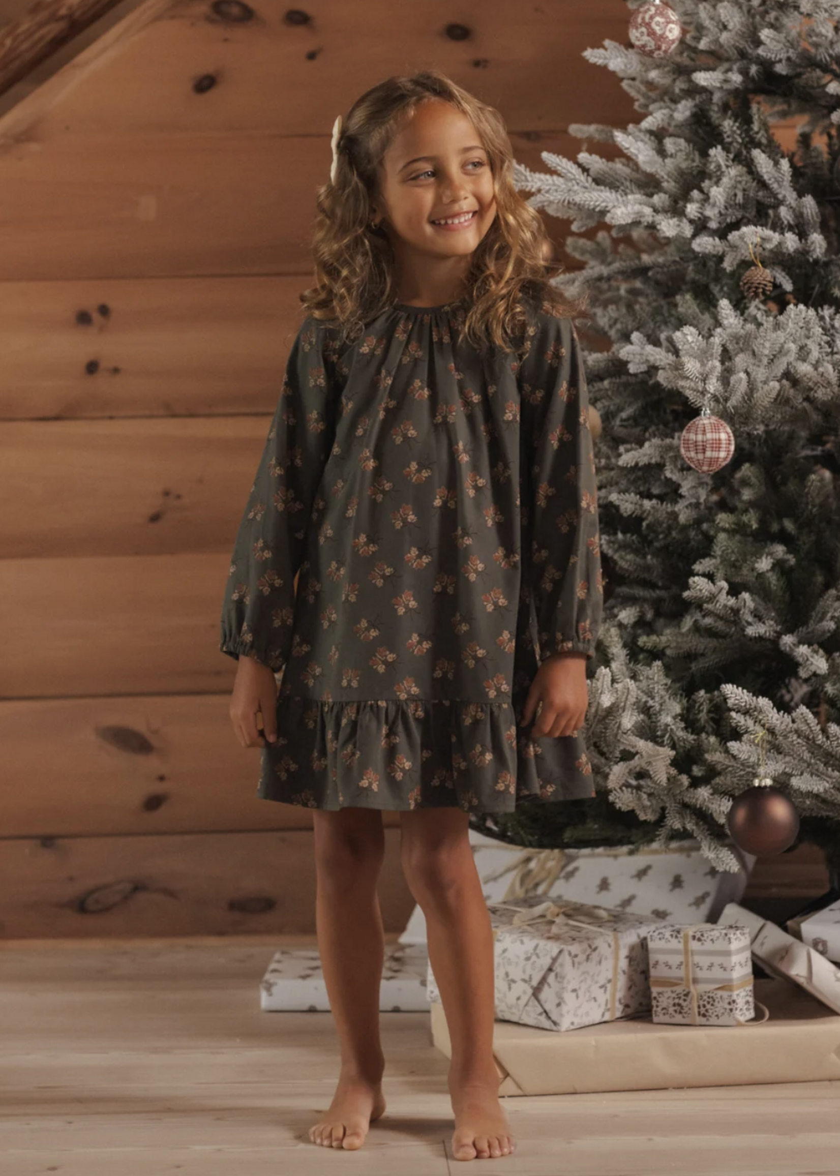 Rylee + Cru LLC HOLLY NIGHTGOWN EVERGREEN
