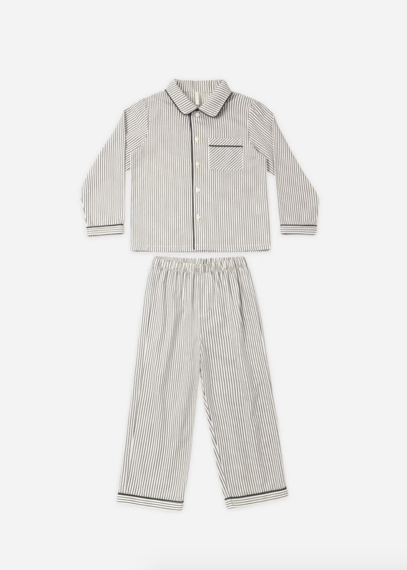 Rylee + Cru LLC L/S PAJAMAS EVERGREEN STRIPE