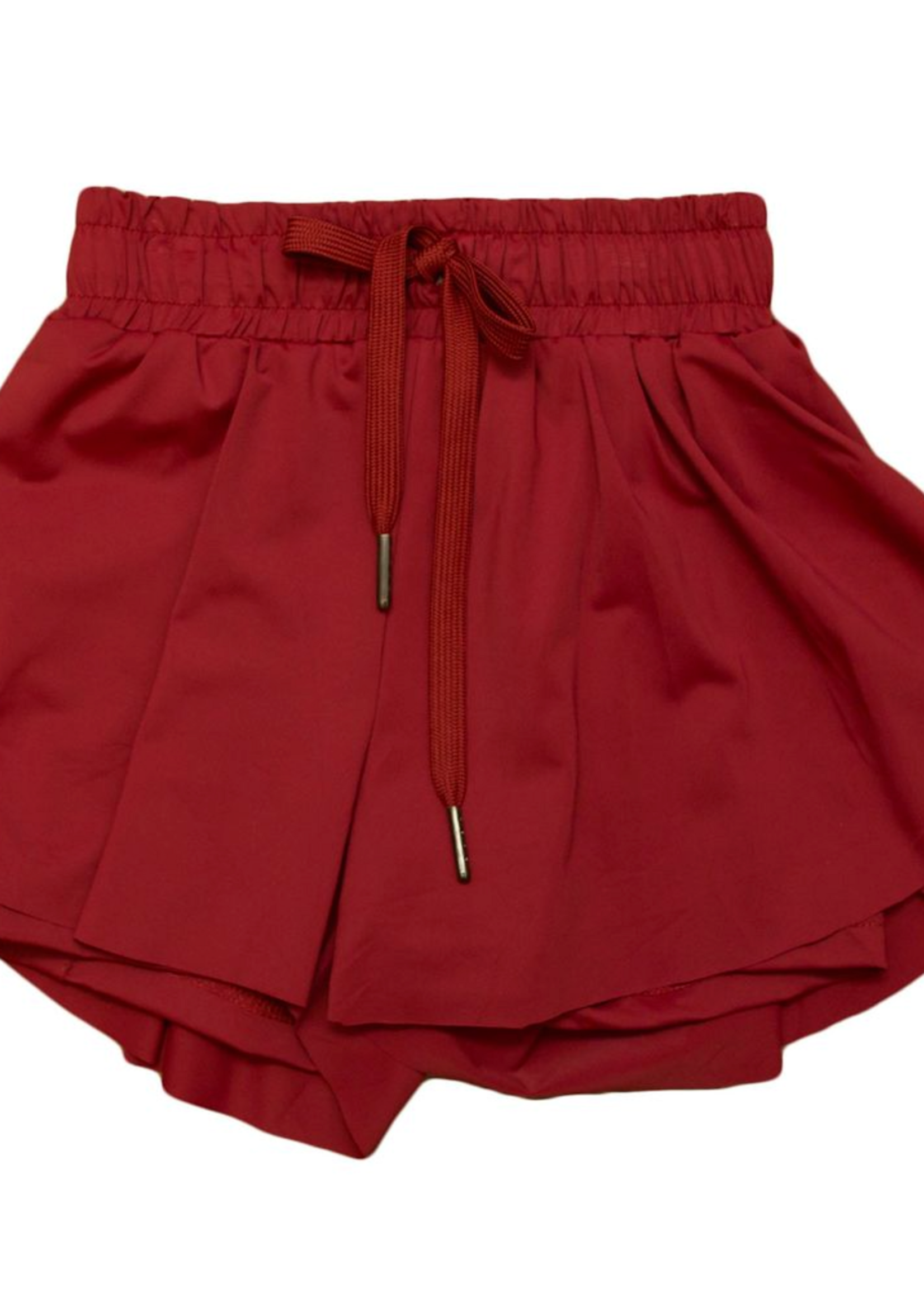 Belle Cher Maroon Butterfly Shorts