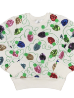 Belle Cher Christmas Lights Sequin Sweatshirt