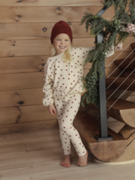 Rylee + Cru LLC SPONGEY KNIT SET RUBY DOTS