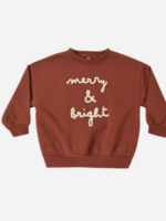 Rylee + Cru LLC RELAXED SWEATSHIRT MERRY BRIGHT RUBY