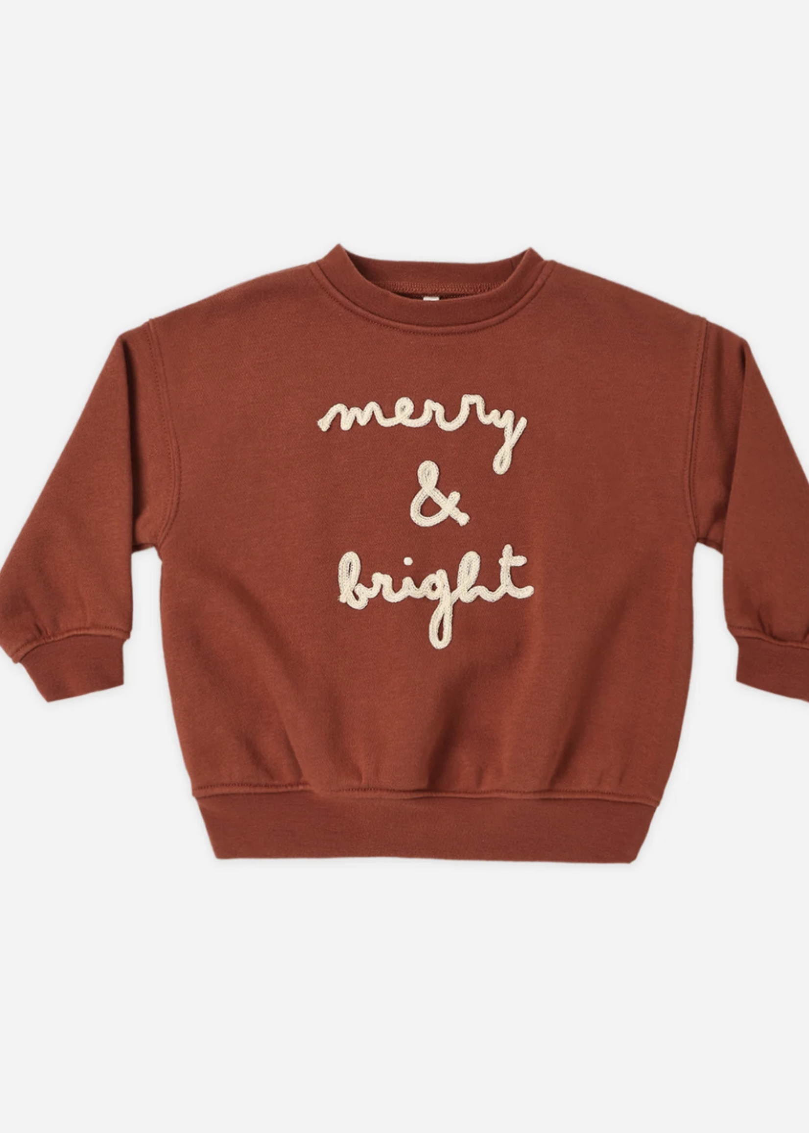 Rylee + Cru LLC RELAXED SWEATSHIRT MERRY BRIGHT RUBY