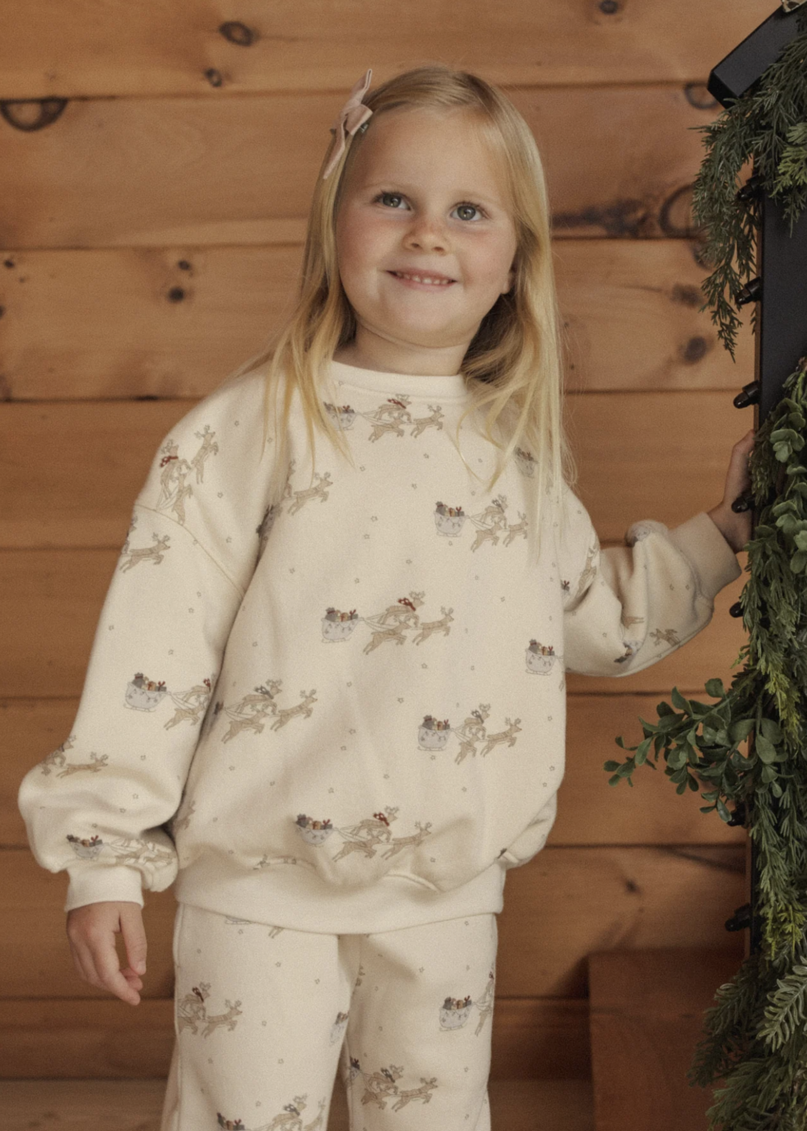 Rylee + Cru LLC RELAXED SWEATSHIRT REINDEER