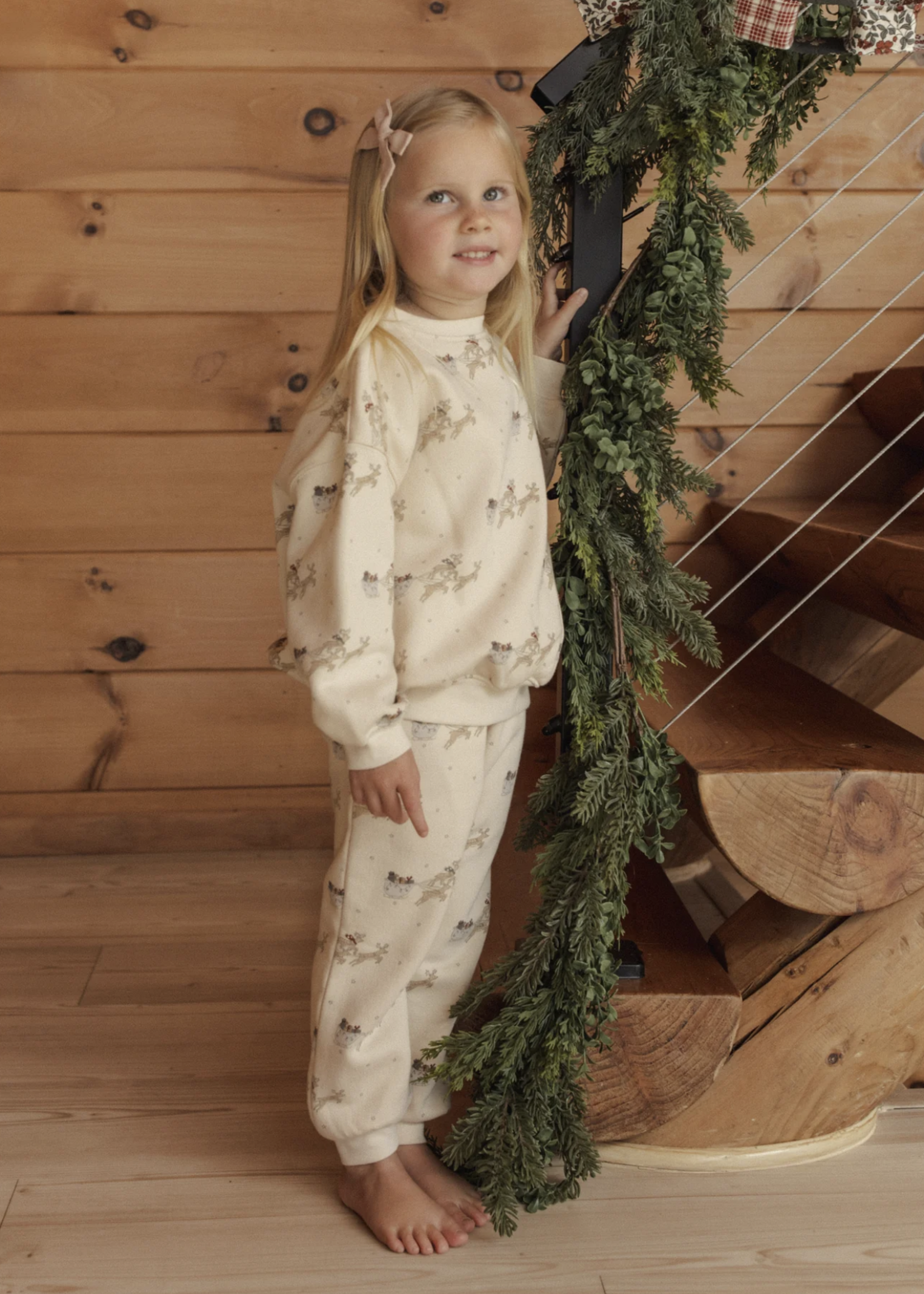 Rylee + Cru LLC JOGGER SWEATPANT REINDEER