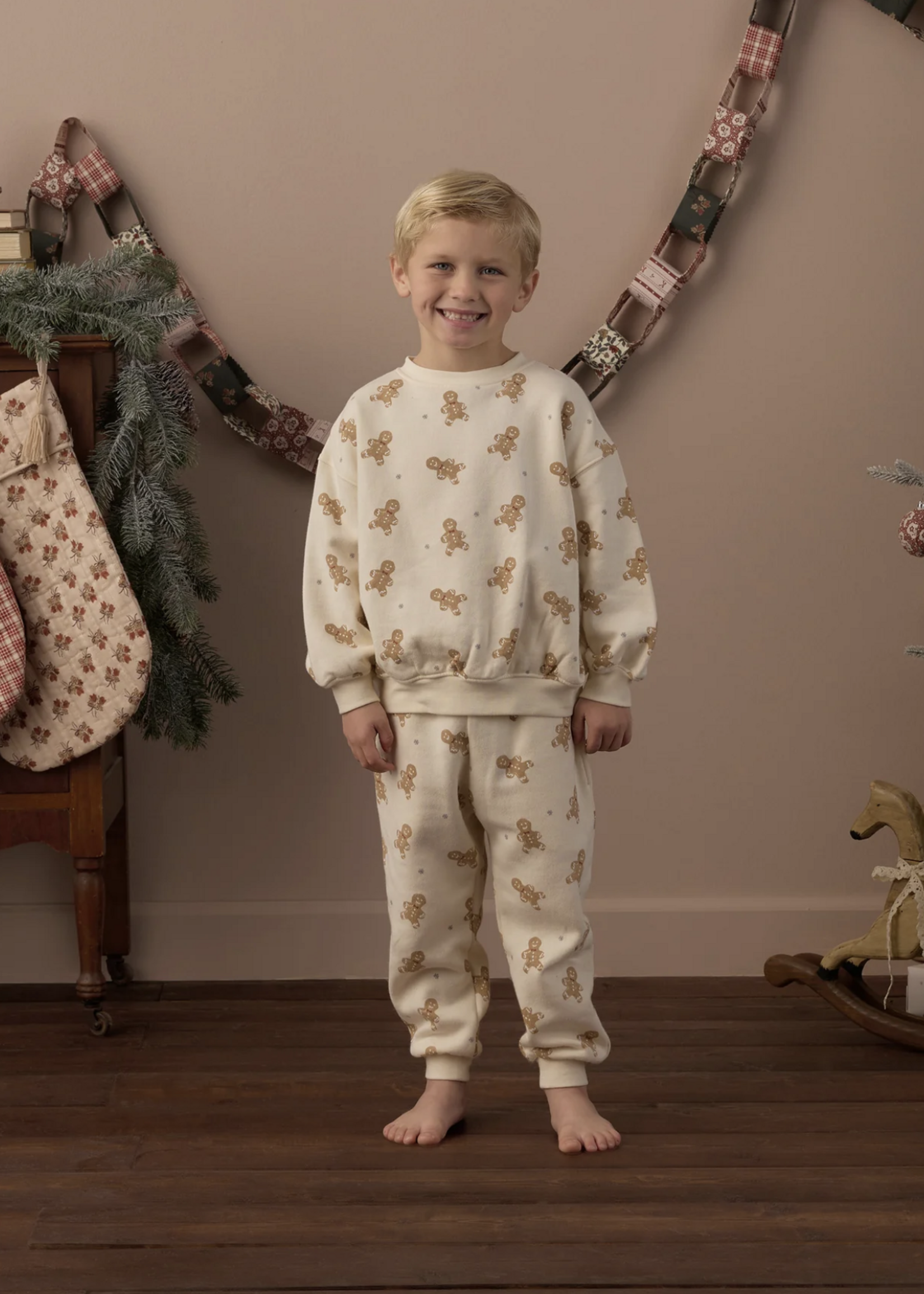 Rylee + Cru LLC JOGGER SWEATPANT GINGERBREAD