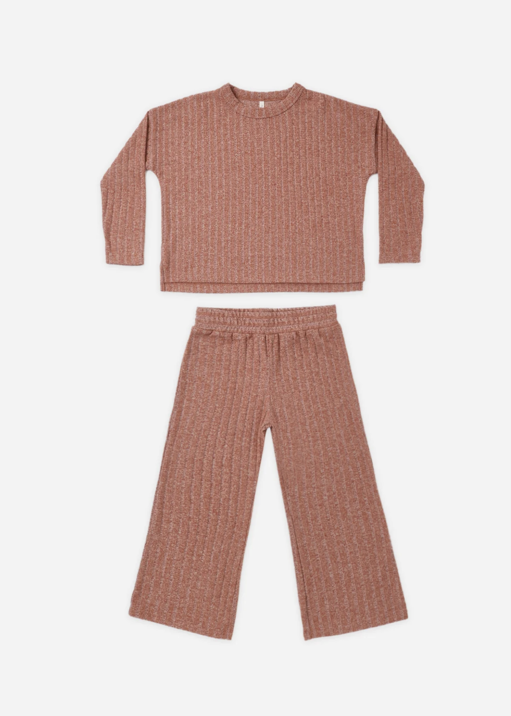 Rylee + Cru LLC COZY RIB KNIT SET RUBY