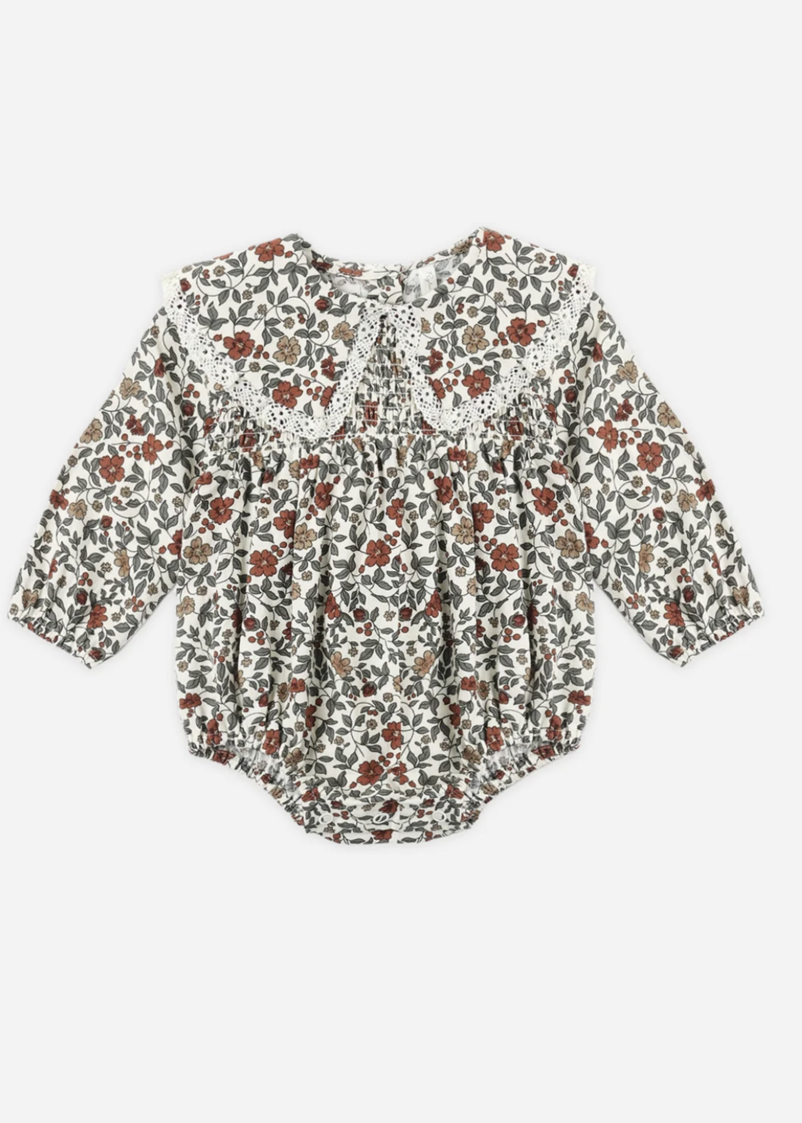 Rylee + Cru LLC FERN ROMPER HOLIDAY FLORAL