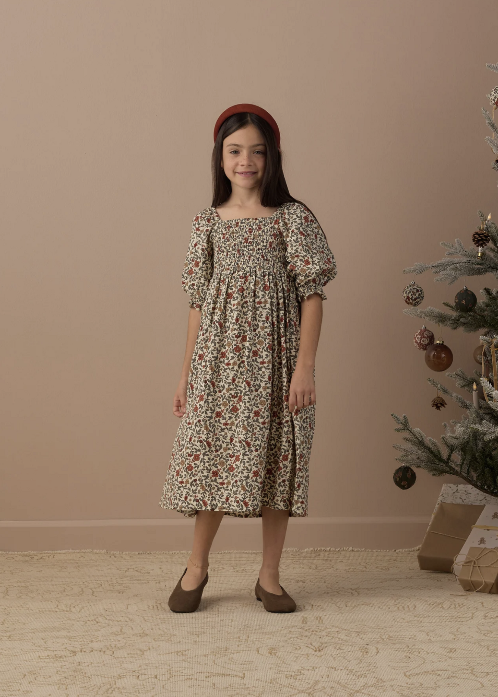 Rylee + Cru LLC ADELAIDE DRESS HOLIDAY FLORAL