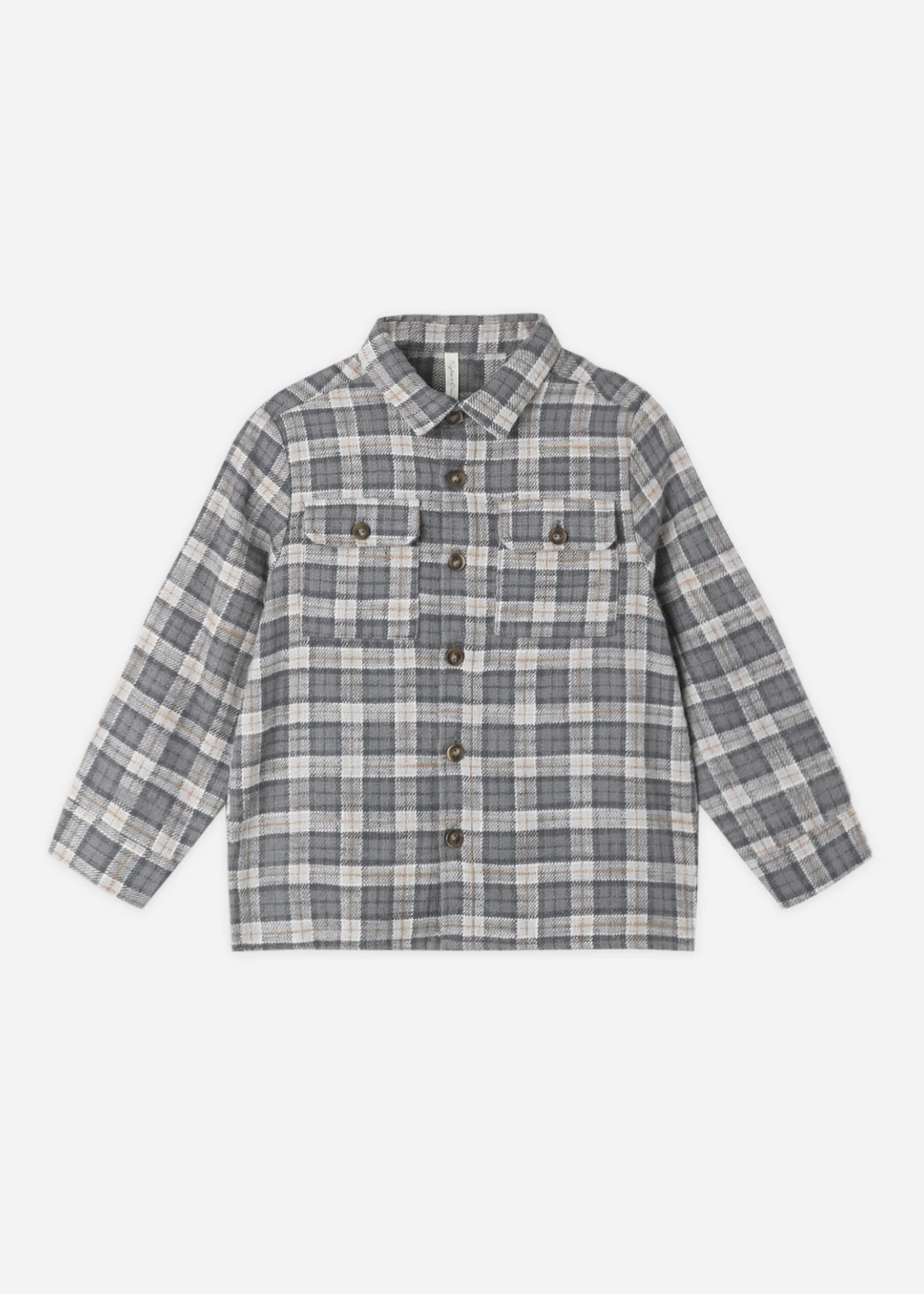 Rylee + Cru LLC POCKETED FLANNEL SHIRT WINTER PLAID SLATE