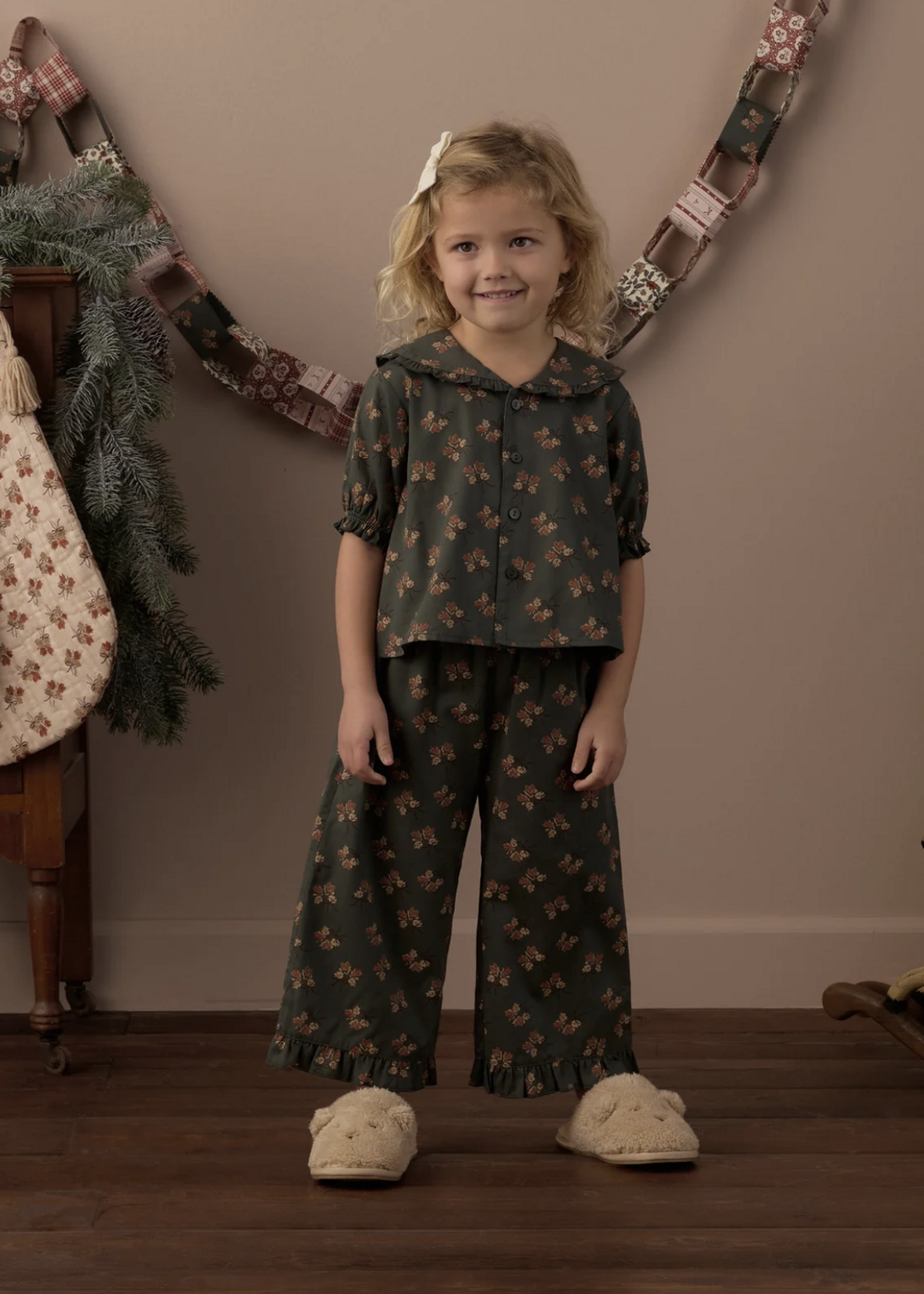 Rylee + Cru LLC SLIPPERS TEDDY BEAR TOFFEE
