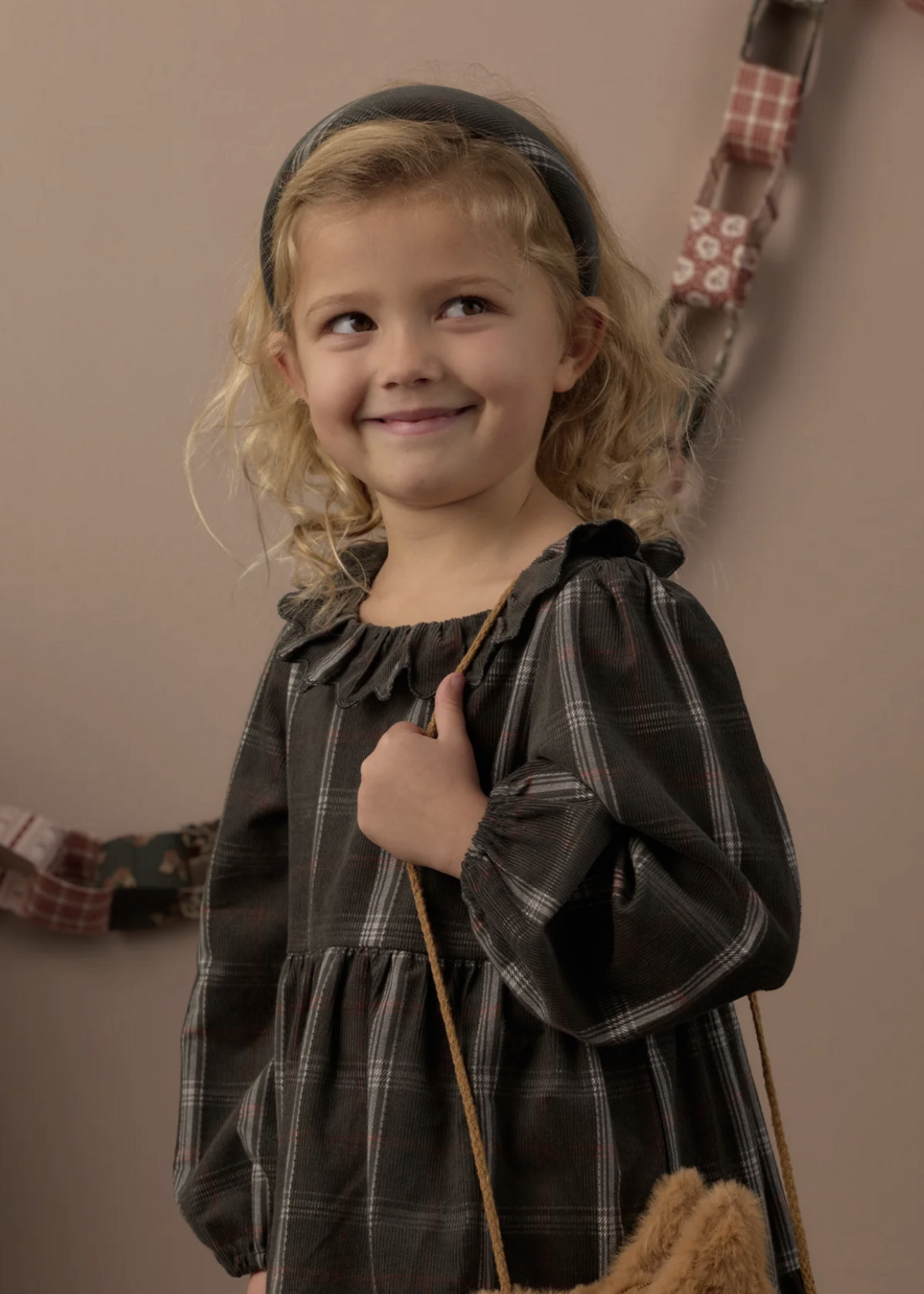 Rylee + Cru LLC PADDED HEADBAND HOLIDAY PLAID EVERGREEN