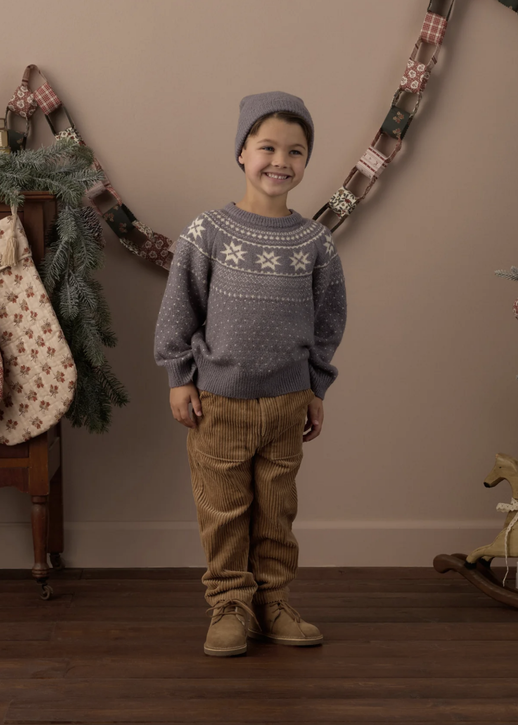 Rylee + Cru LLC BEANIE SLATE BIRDSEYE