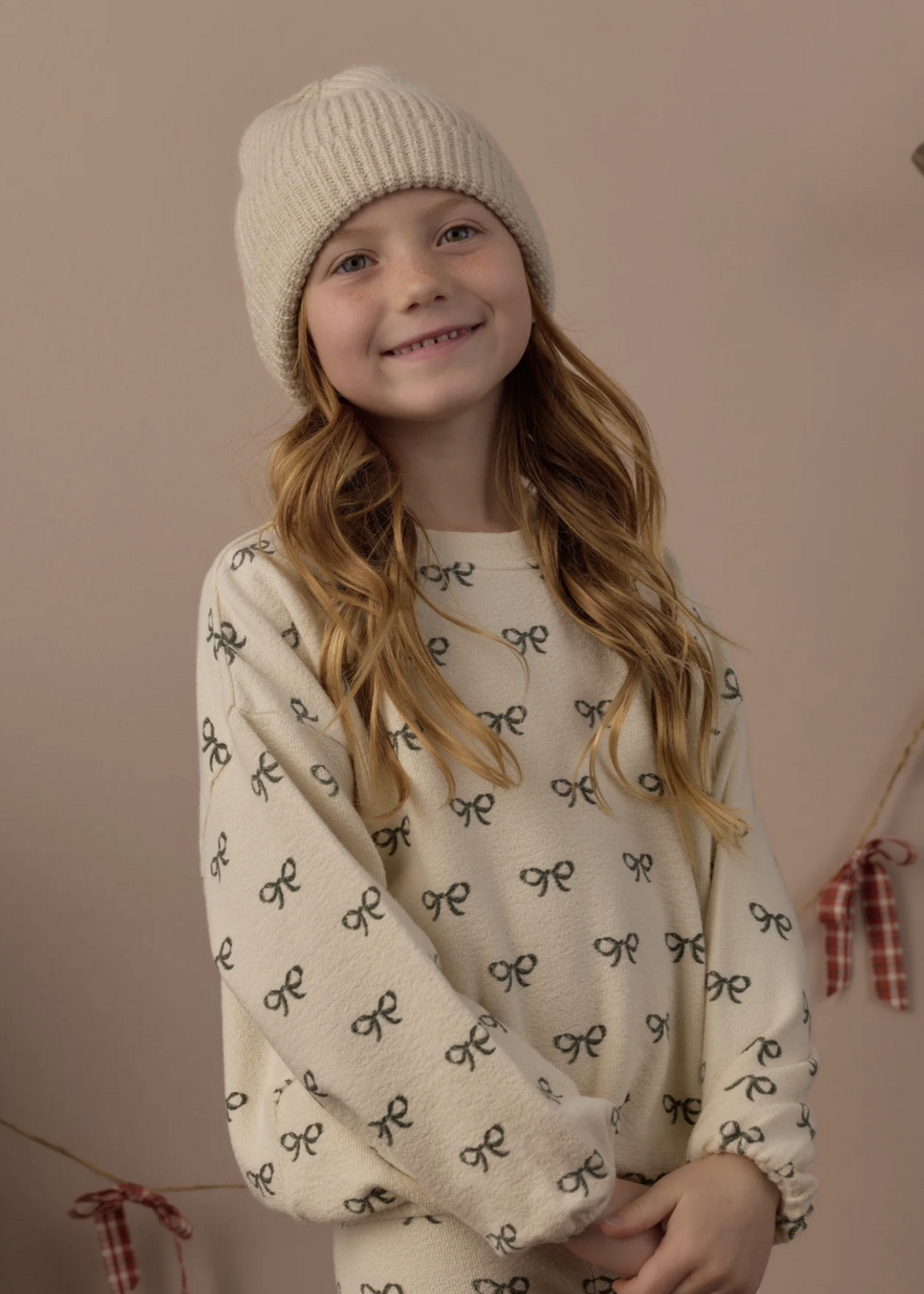 Rylee + Cru LLC BEANIE HEATHERED PARCHMENT