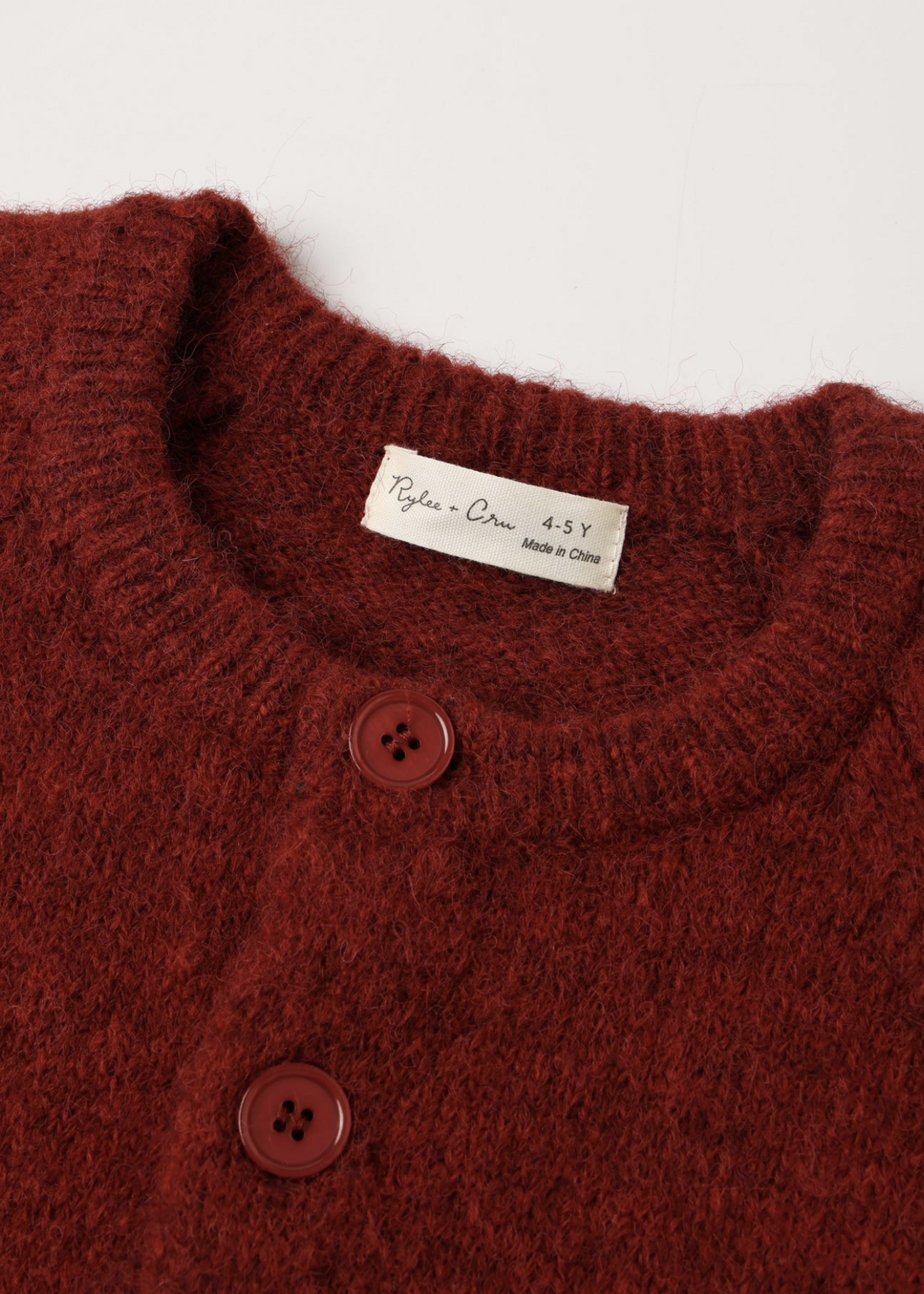Rylee + Cru LLC FUZZY CARDIGAN RUBY