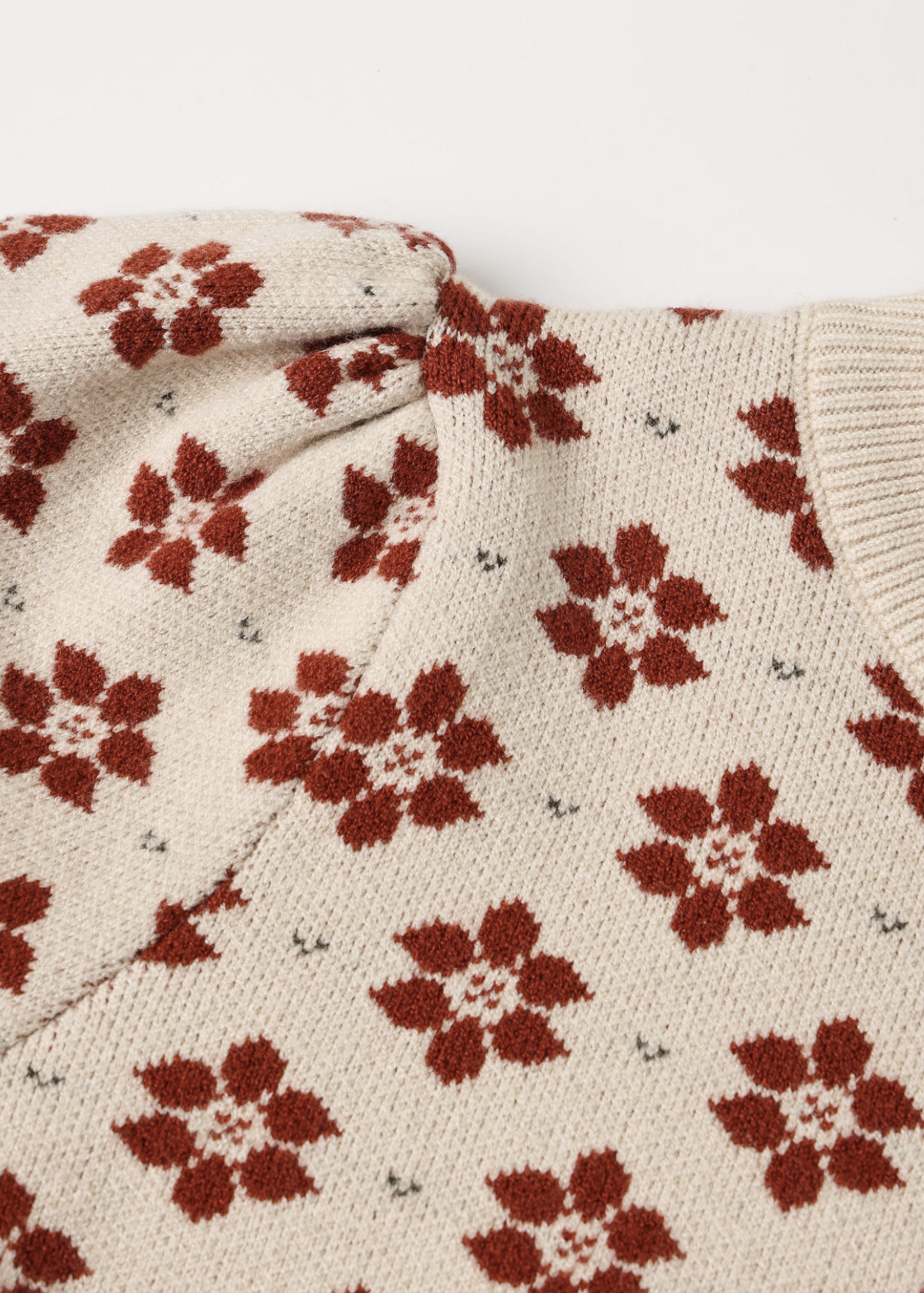 Rylee + Cru LLC JACQUARD KNIT SET POINSETTIA ANTIQUE