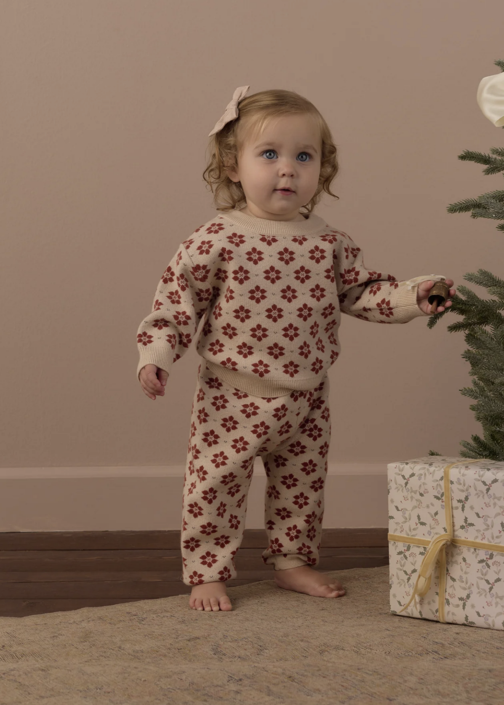 Rylee + Cru LLC SHILOH SWEATER POINSETTIA