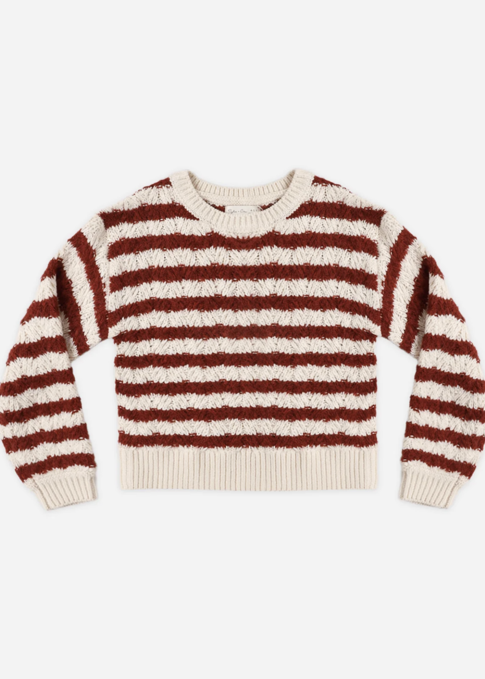 Rylee + Cru LLC ASPEN SWEATER RUBY STRIPE