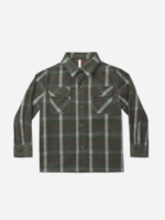 Rylee + Cru LLC POCKETED FLANNEL SHIRT HOLIDAY PLAID EVERGREEN