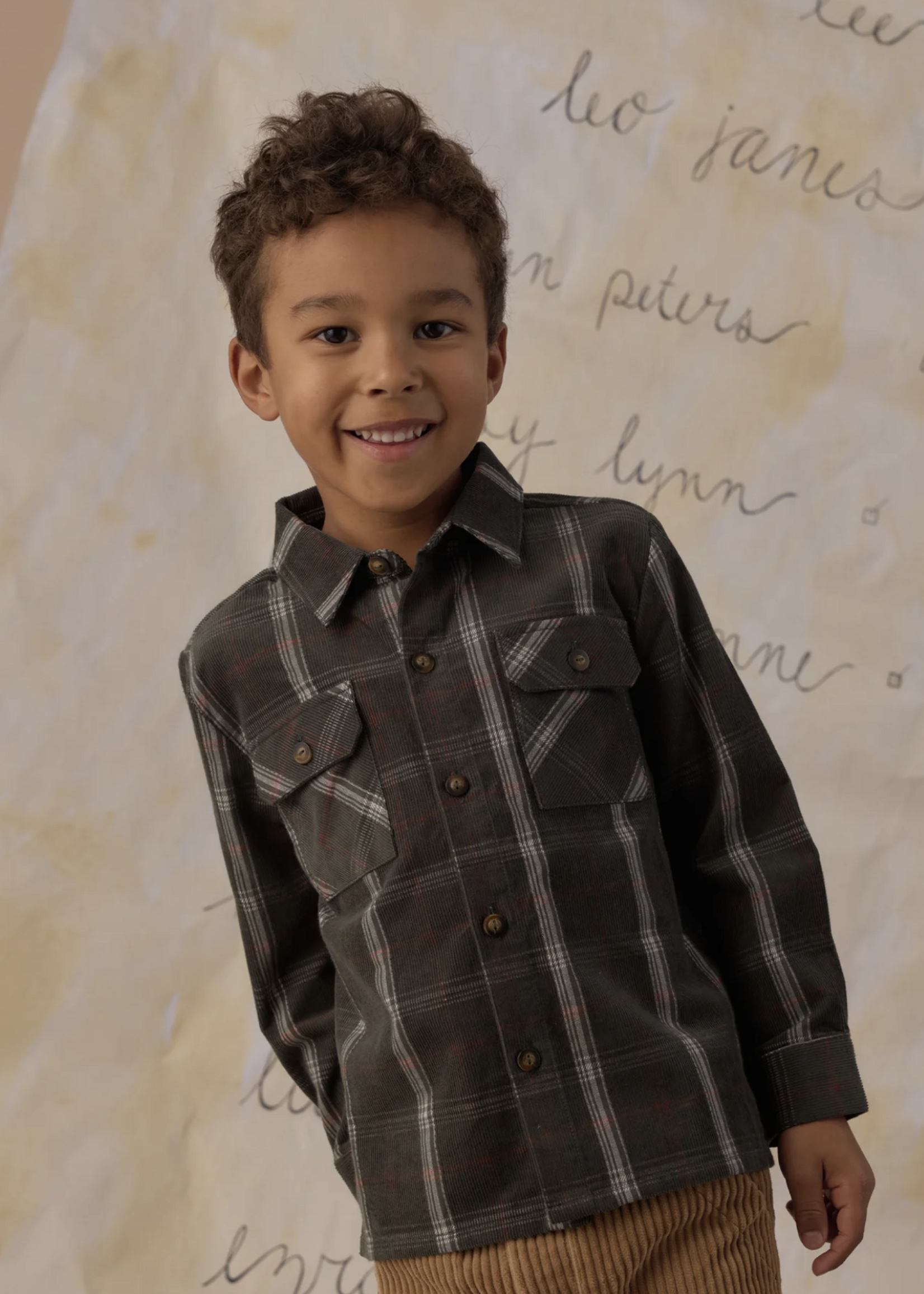Rylee + Cru LLC POCKETED FLANNEL SHIRT HOLIDAY PLAID EVERGREEN