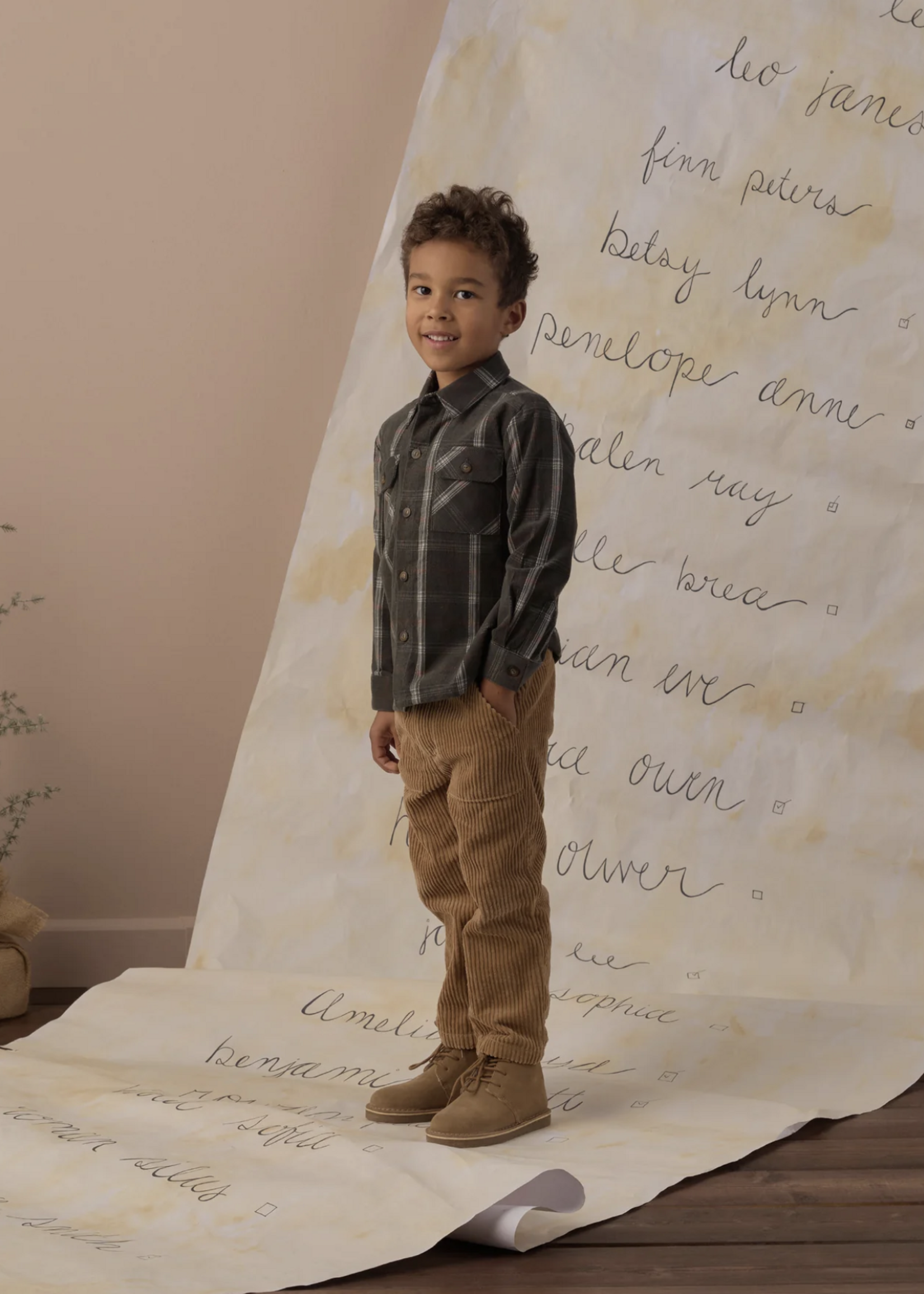 Rylee + Cru LLC POCKETED FLANNEL SHIRT HOLIDAY PLAID EVERGREEN