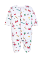 Little English Printed Footie - Vintage Christmas