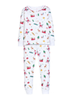 Little English Ruffled Printed Jammies - Vintage Christmas