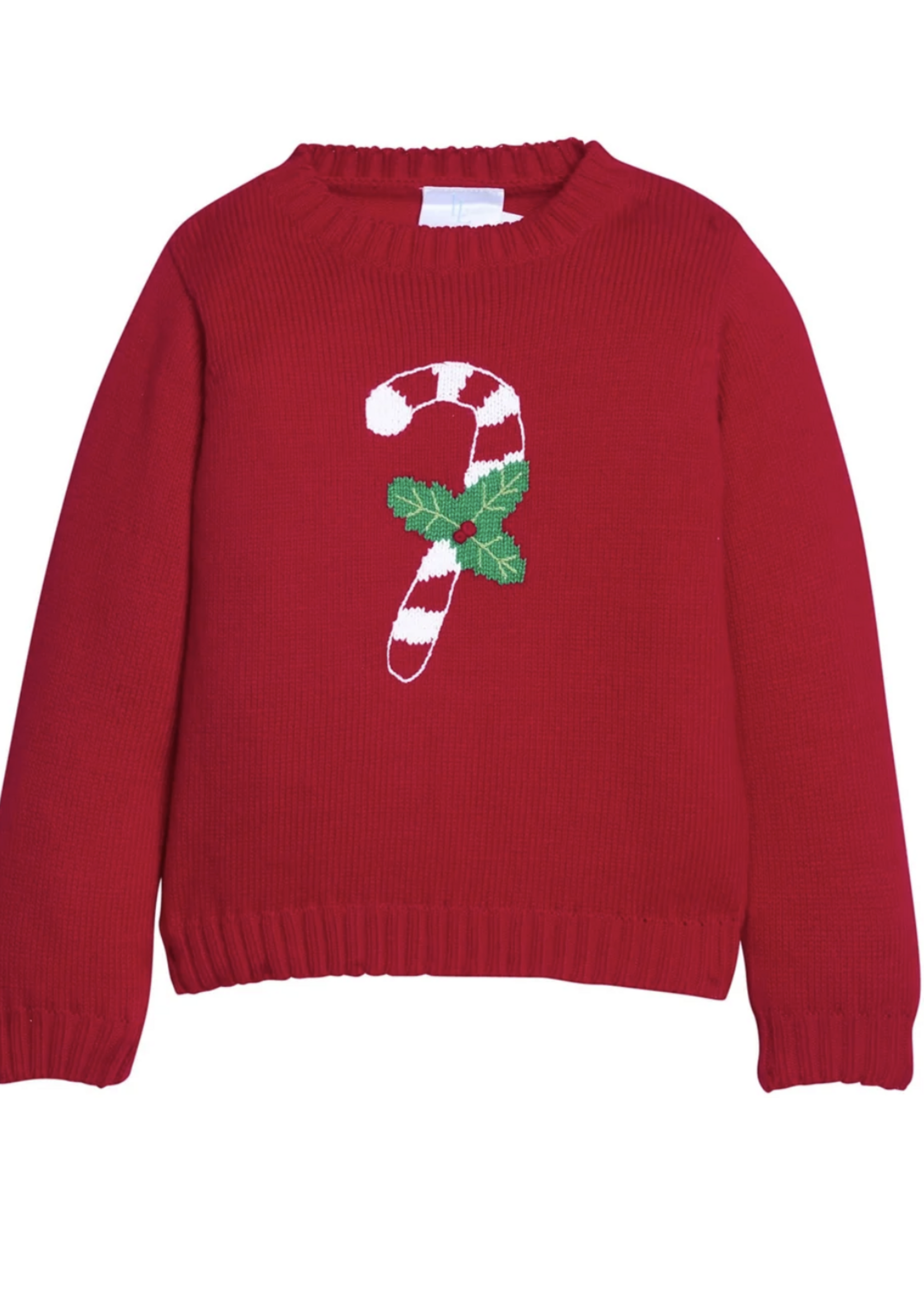 Little English Intarsia Sweater - Candy Cane