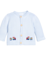 Little English Crochet Cardigan - Holiday Train