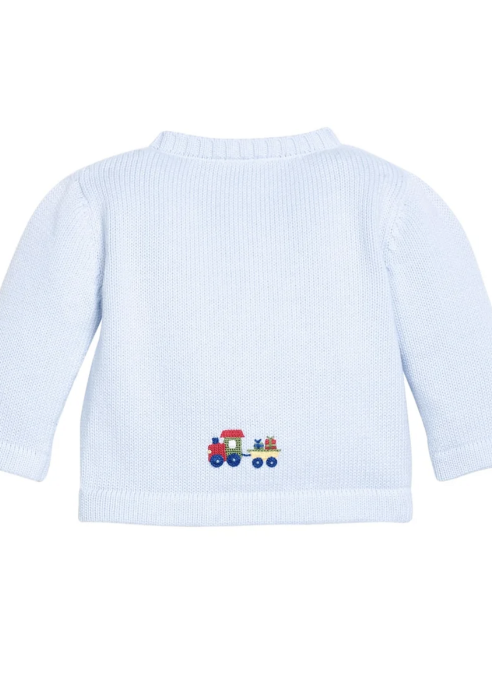 Little English Crochet Cardigan - Holiday Train