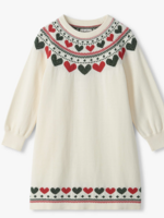 Hatley Kids Holiday Hearts Swing Sweater Dress