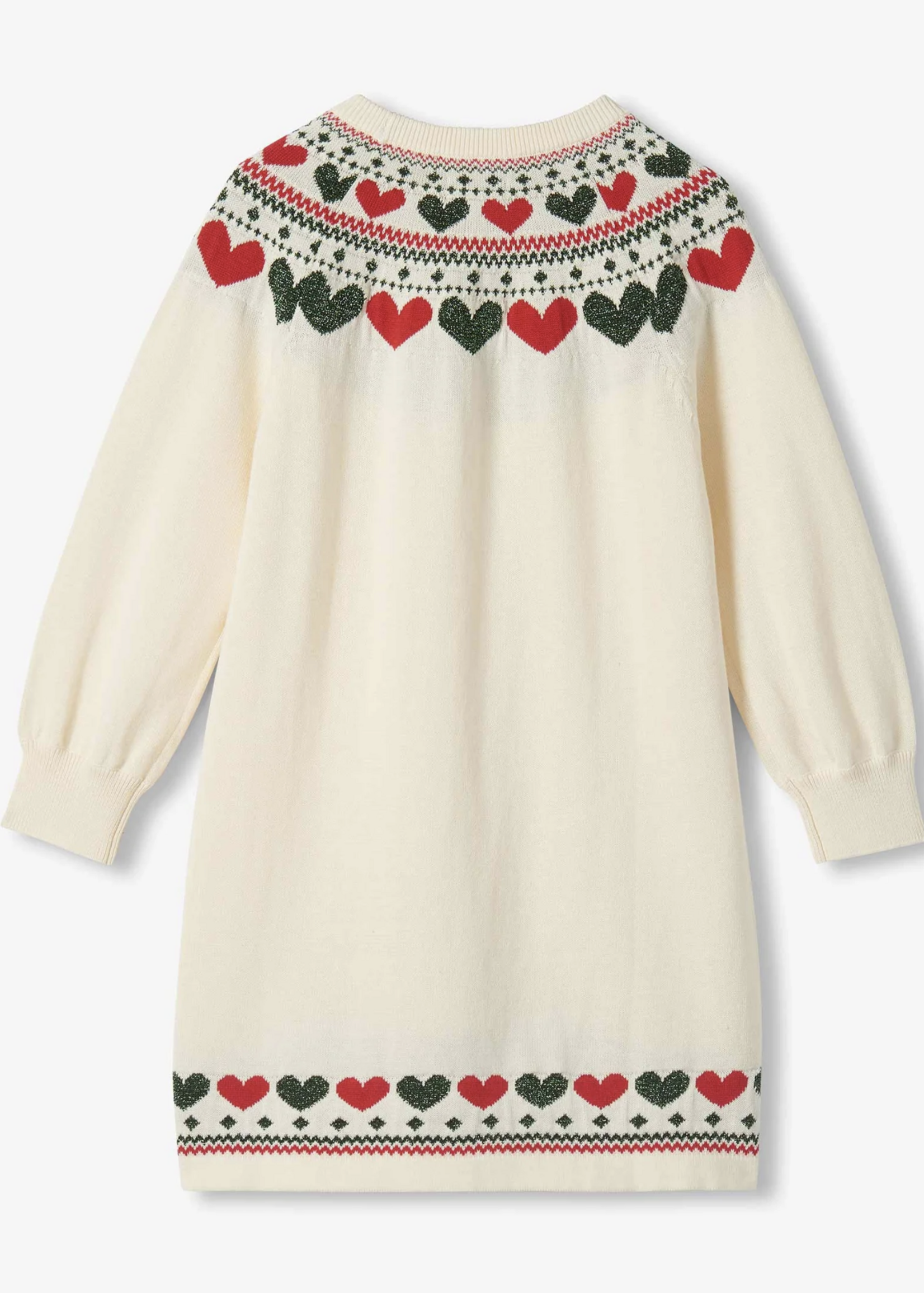 Hatley Kids Holiday Hearts Swing Sweater Dress