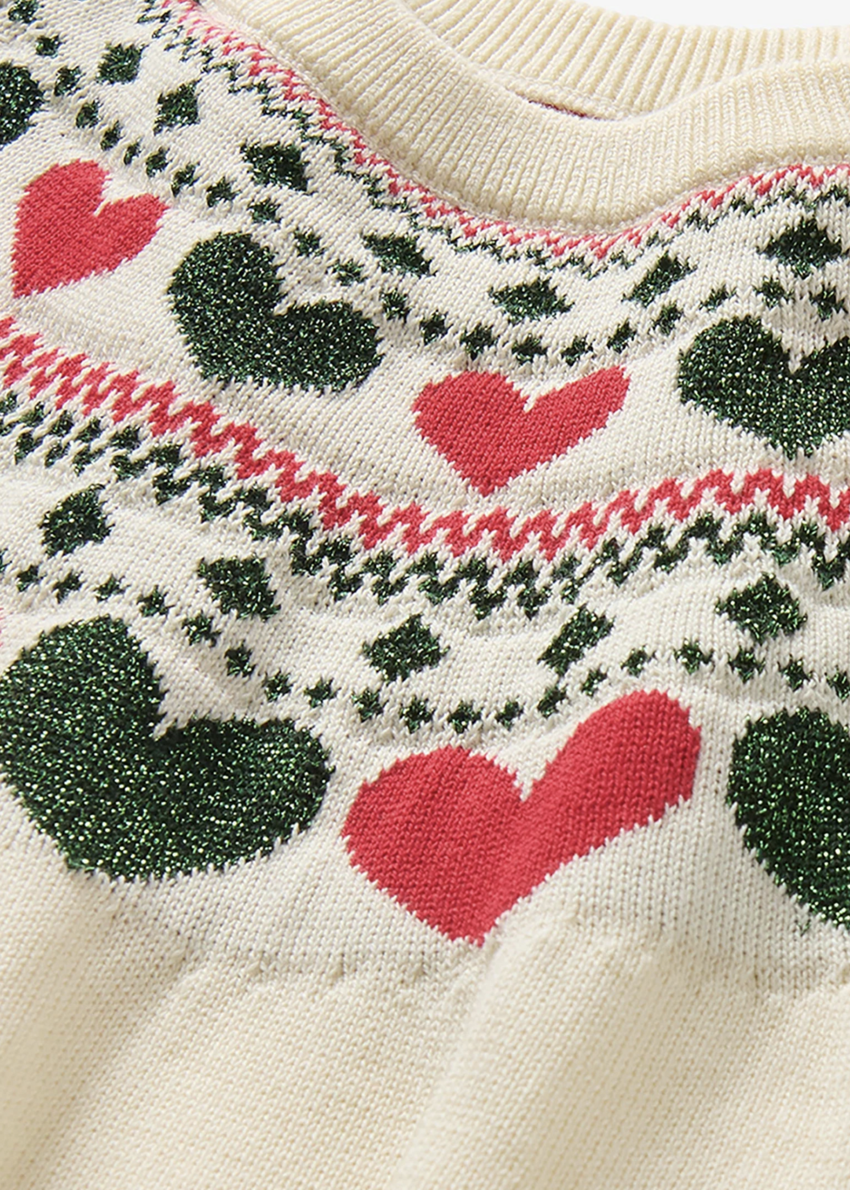 Hatley Kids Holiday Hearts Swing Sweater Dress