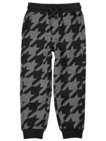 miles the label Pant Knit Black Houndstooth Print