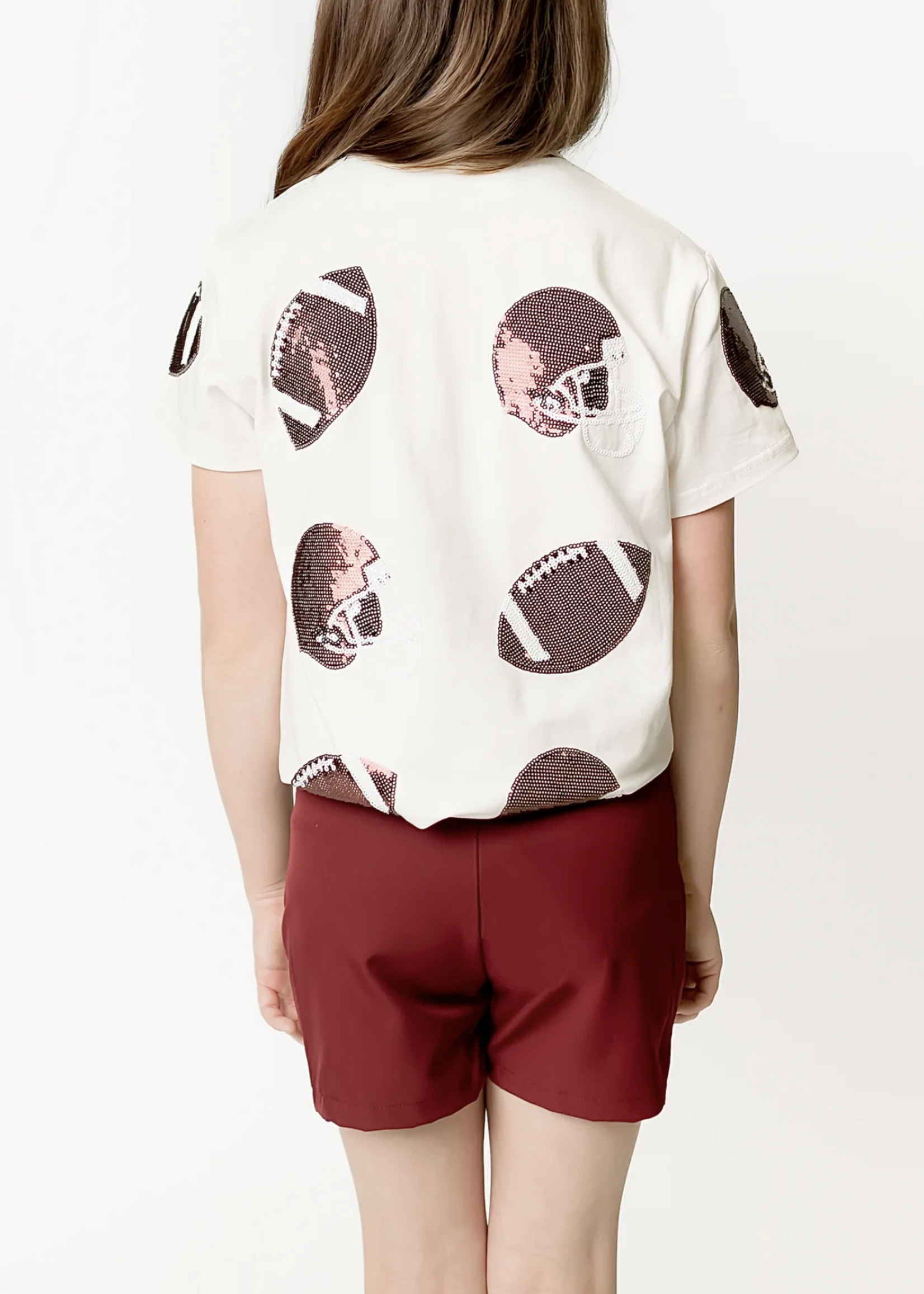 Belle Cher Football Fever Maroon Tee