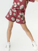 Belle Cher Maroon Football Sequin Shorts