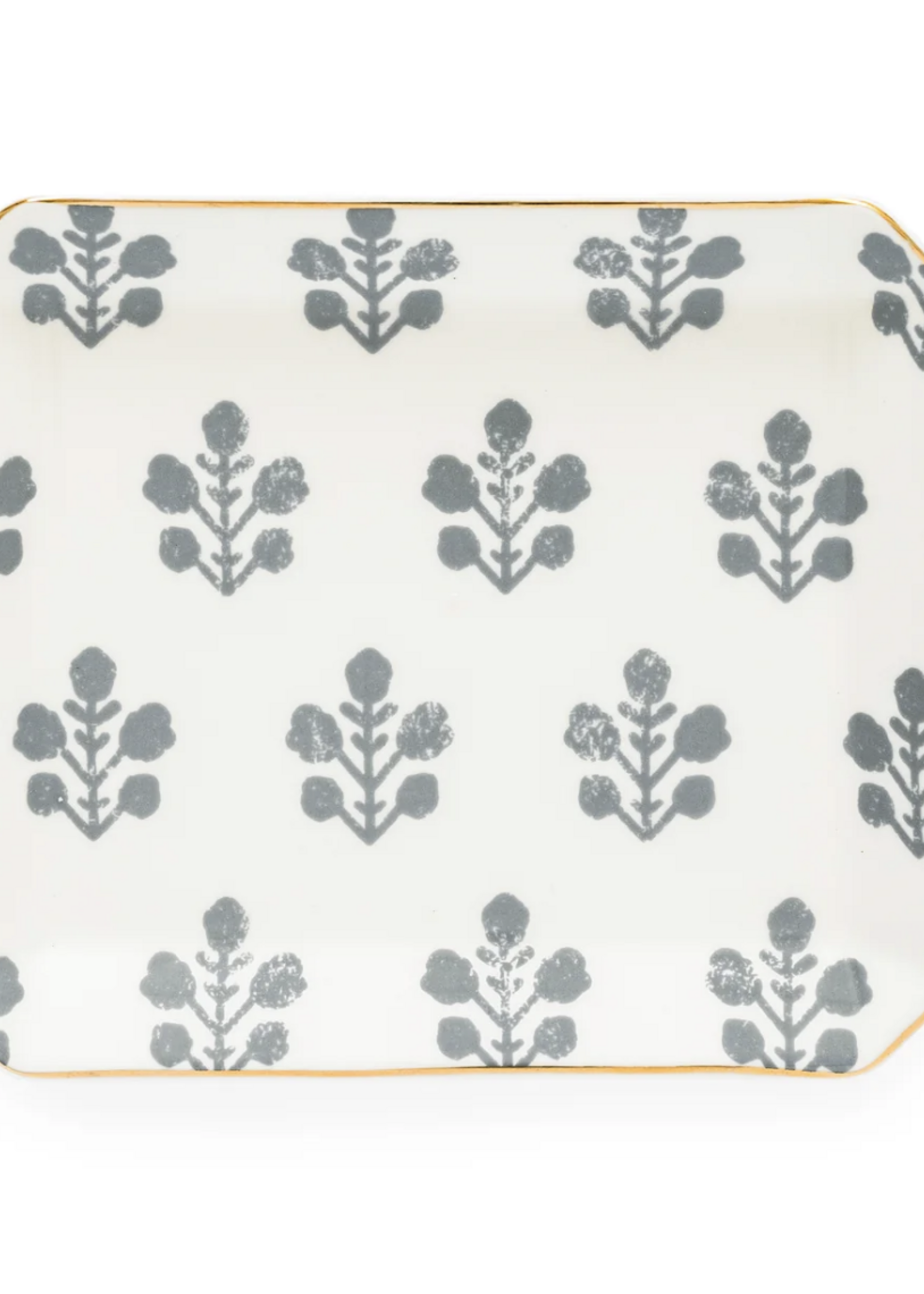 Sugar Paper Slate Floral Med Trinket Tray