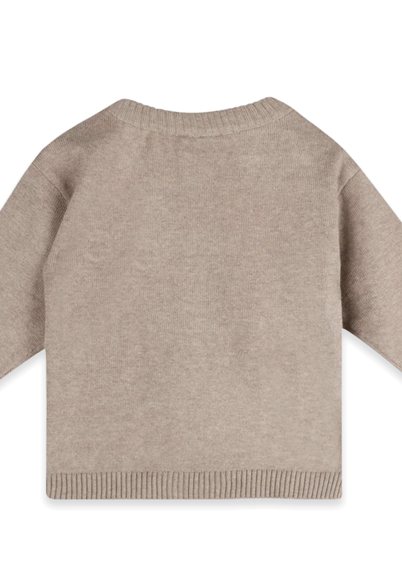 Viverano Bear Knit Baby Pullover Pant Set Organic Cotton Brown