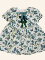 Pink Chicken girls hermione dress - green holly
