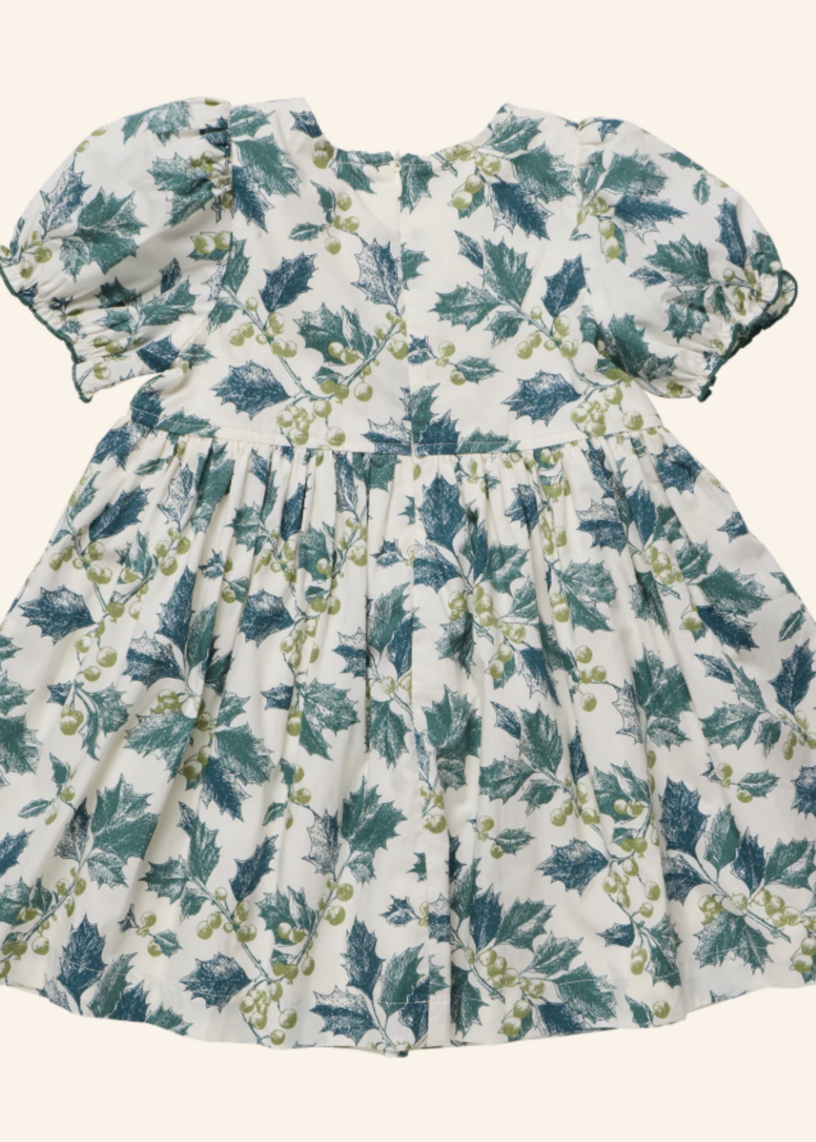 Pink Chicken girls hermione dress - green holly