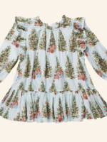 Pink Chicken girls harper dress - trees and presents