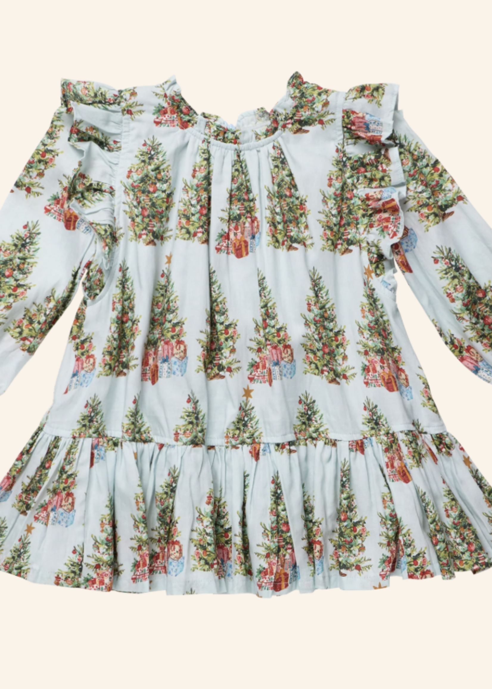 Pink Chicken girls harper dress - trees and presents